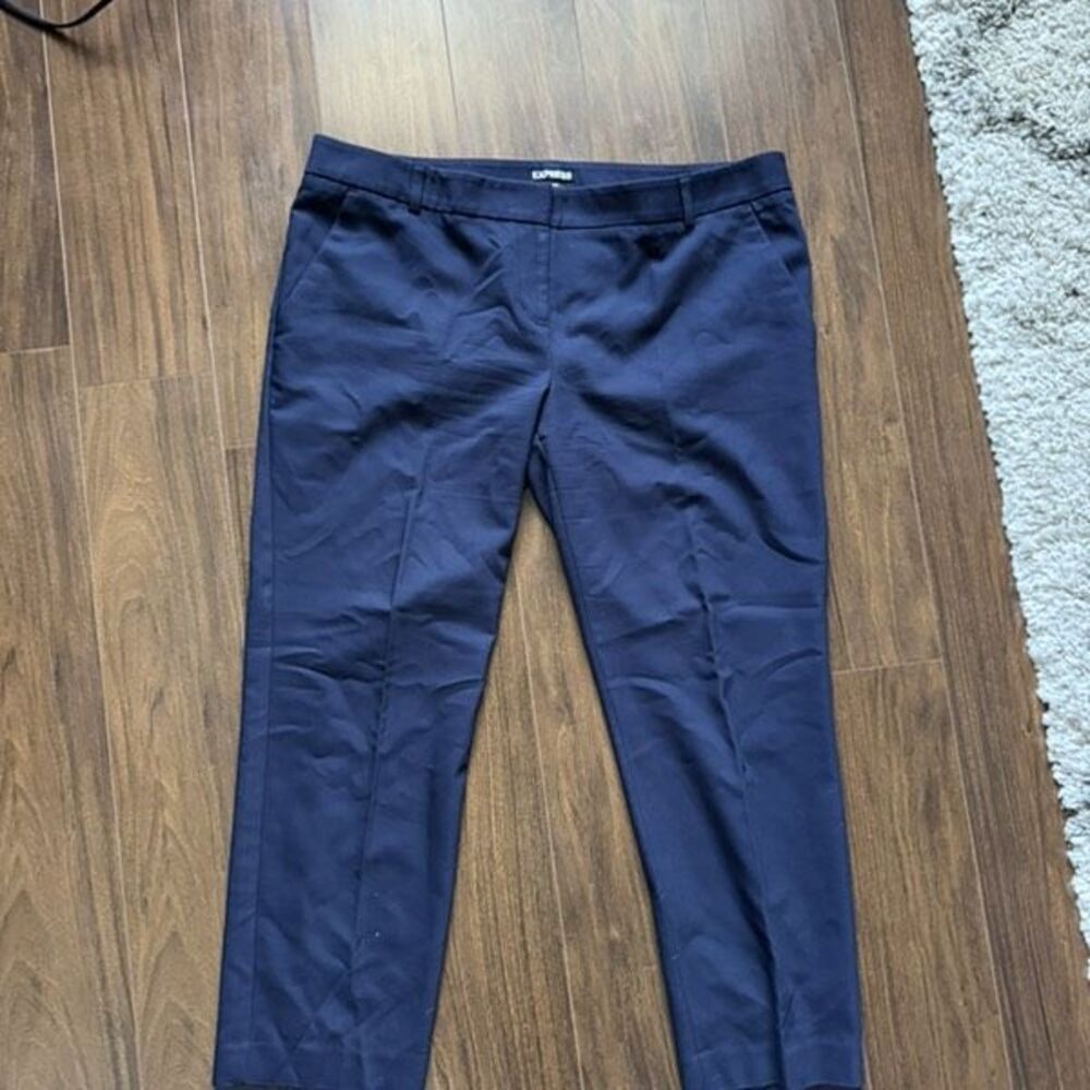 Express 16R Columnist crop navy blue pants